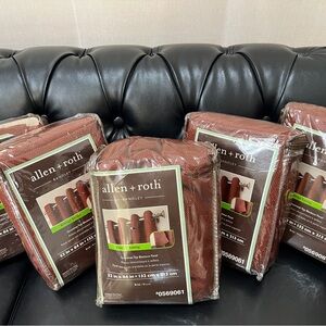 Title: Allen + Roth Bandley Grommet Top Blackout Panels in Brick - 3 panels